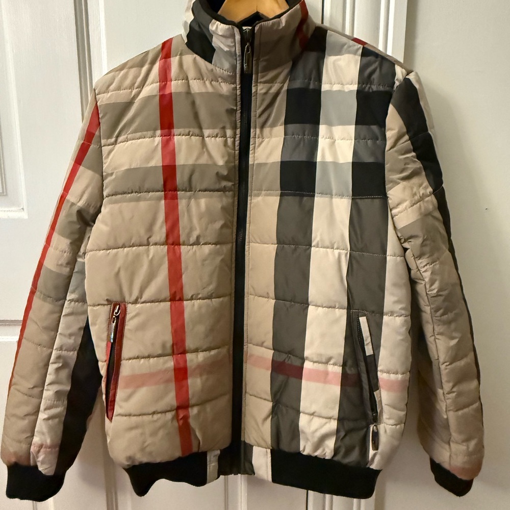 Burberry Brit Kids Puffer Jacket – Nova Check Plaid – Size XXL (Youth)